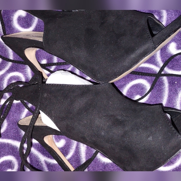 Black #FashionHeels w/Open Toe & Open Heels - - Picture 1 of 7